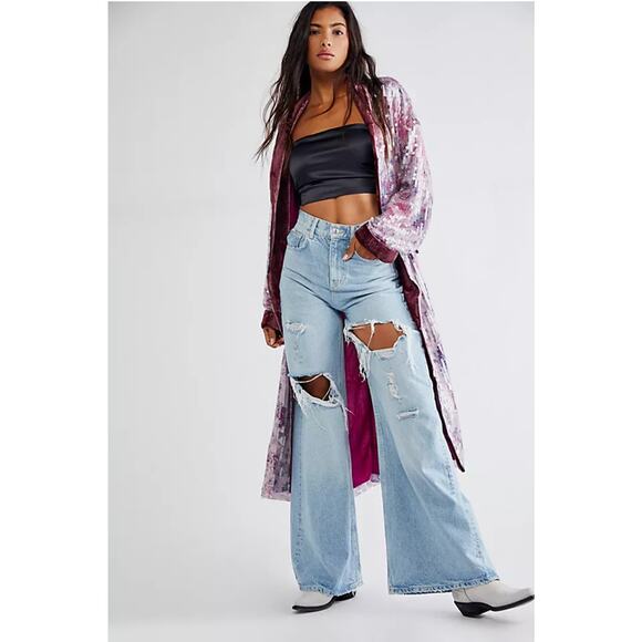 Revolve Free People Kealey Kimono Sequin Floral Duster - Picture 1 of 6